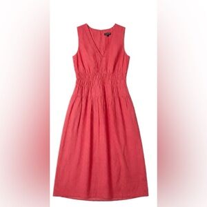 J.Crew Coral Smocked-Waist Dress — 🌺 Airy | Textured | Flattering